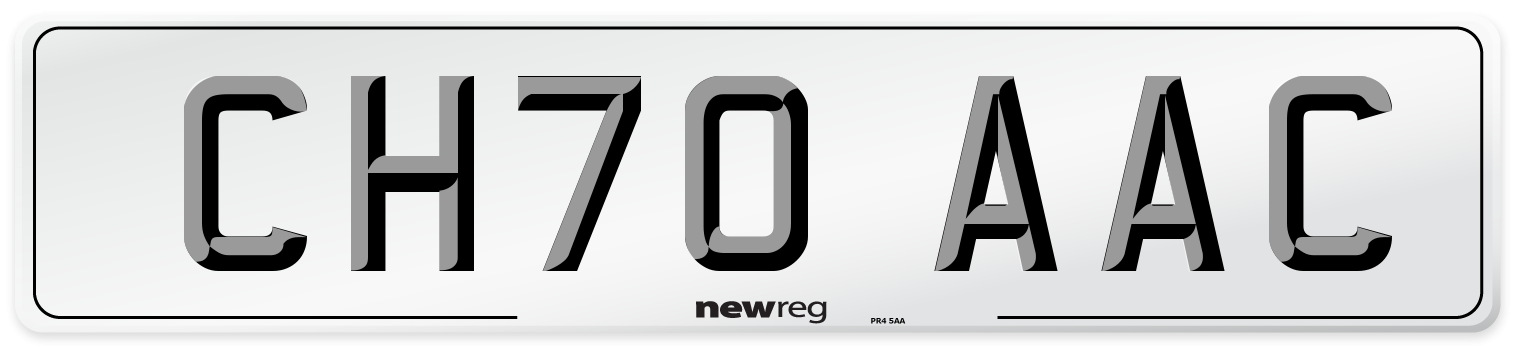 CH70 AAC Number Plate from New Reg
